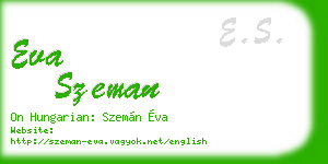 eva szeman business card