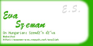 eva szeman business card
